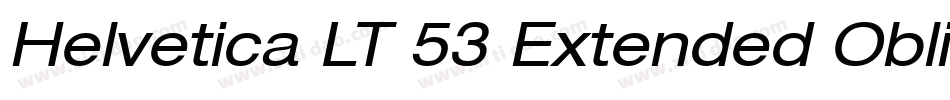 Helvetica LT 53 Extended Oblique字体转换